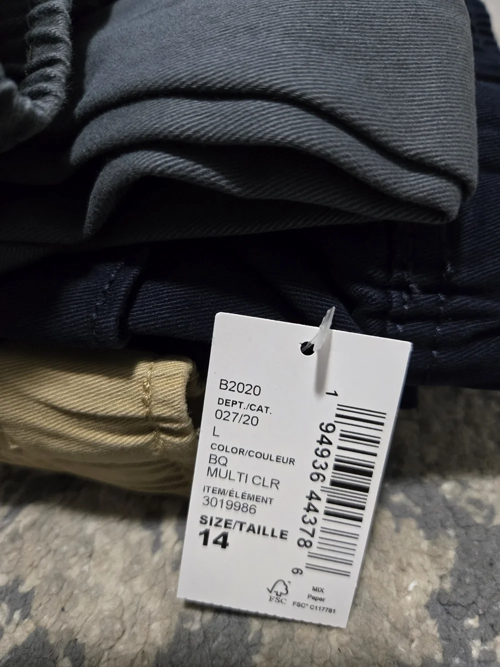Youth Boys Elastic Waist Casual Pants - Pack Of 3.